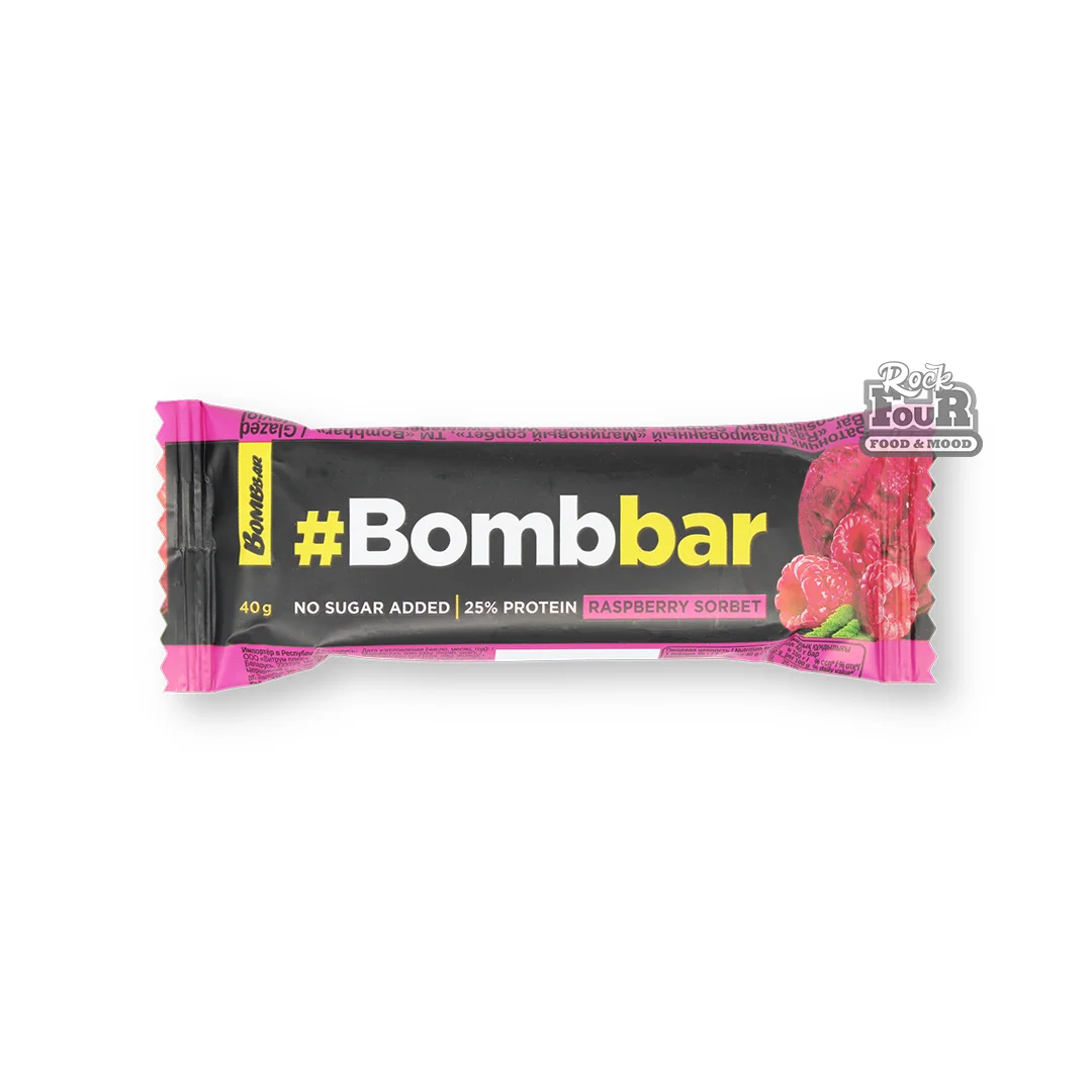 Protein bar "Bombbar Raspberry sorbet" 40g